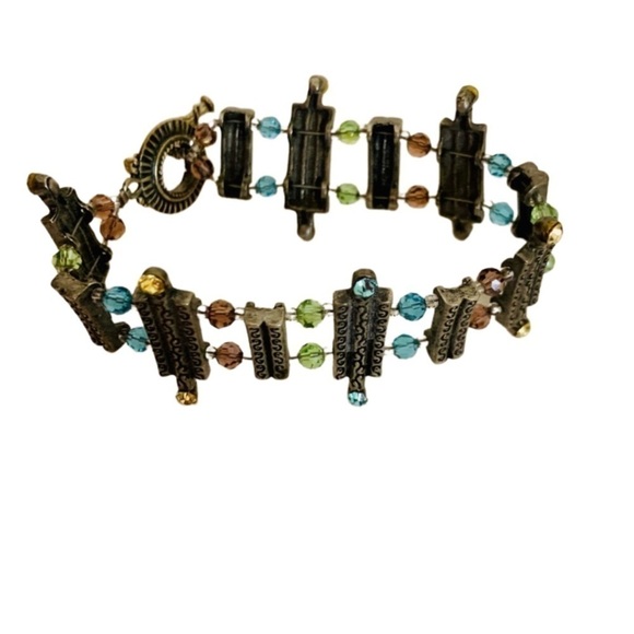 Gem Green and Blue Bracelet - Picture 1 of 3